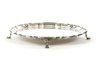 Lot 223 - A small silver salver with pie crust rim