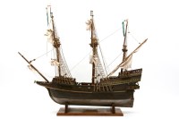 Lot 390 - A scratch built model 'The Golden Hind'