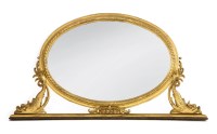 Lot 770 - A large carved giltwood overmantel mirror