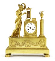 Lot 391 - A large gilt metal mantel clock