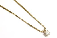 Lot 67 - A single stone cubic zirconia pendant