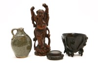 Lot 275 - Two Chinese wood carvings