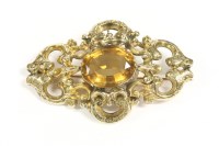 Lot 64 - A Victorian single stone citrine brooch