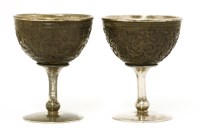 Lot 239 - A pair of Chinese stem cups