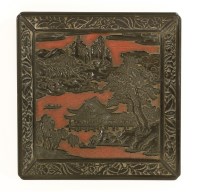 Lot 333 - A Chinese cinnabar lacquered dish