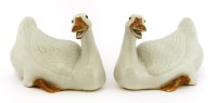 Lot 124 - A pair of Chinese porcelain ducks