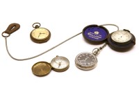 Lot 165 - A late 19th century Dollond gunmetal cased pocket barometer