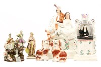 Lot 440 - A group of 19th century Staffordshire