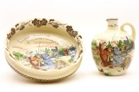 Lot 357 - A Wiley & Co Foley Faience jug and bowl