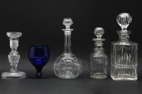 Lot 419 - Bristol blue glass rummers