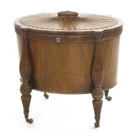 Lot 905 - A Regency mahogany oval cellaret