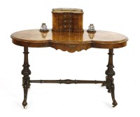 Lot 755 - A Victorian strung walnut bonheur-du-jour