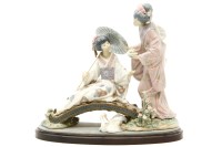 Lot 360 - A Lladro porcelain figural group 'Springtime in Japan'
