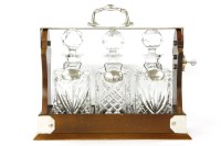 Lot 355 - A Viners mahogany and silver plated tantalus