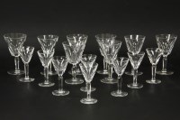 Lot 270 - A set of eight Waterford crystal sherry glasses