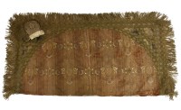Lot 321 - A silk and metallic thread bonnet