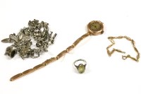 Lot 27 - A 9ct gold bar and hoop bracelet
