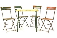 Lot 654 - A French painted tin bistro table