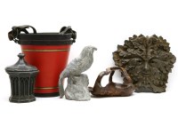 Lot 312 - Two painted fire buckets