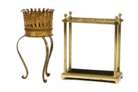 Lot 495 - A brass stick stand