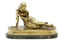 Lot 332 - A modern gilt metal figure
