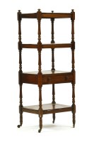 Lot 476 - An early 19th century mahogany whatnot of four rectangular tiers