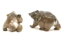Lot 238 - Two Royal Copenhagen bear cubs