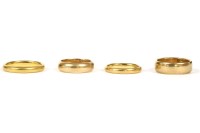 Lot 25 - Two 22ct gold wedding rings
