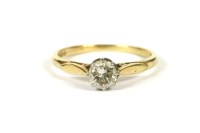 Lot 28 - An 18ct gold single stone diamond ring