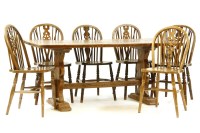 Lot 651 - A 19th century oak refectory table