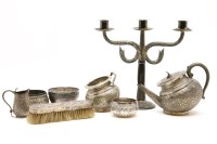 Lot 138 - A late 19th to early 20th century Indian Kashmir silver teapot