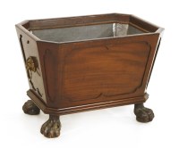 Lot 820 - A George III mahogany wine cooler