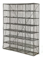 Lot 857 - A wirework shoe locker