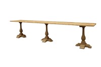 Lot 708 - A long pine and painted hall table