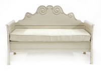 Lot 715 - A Gustavian-style grey painted box settle