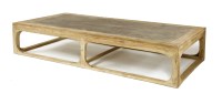 Lot 716 - A large Chinese pine low coffee table