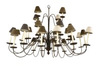 Lot 705 - A large contemporary twenty-eight light iron electrolier