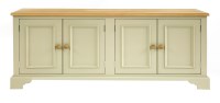 Lot 724 - A Neptune 'Chichester' oak topped and cream painted 'bookcase base'