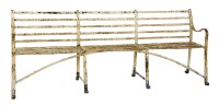 Lot 883 - A Regency wrought iron garden seat