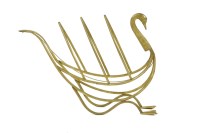 Lot 779 - A brass swan magazine rack