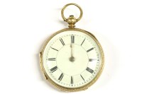 Lot 55 - An 18ct gold Roylet Ronson open faced pocket watch