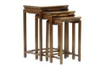 Lot 556 - A set of three Chinese hardwood tables