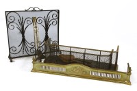 Lot 516 - An Art Nouveau brass fender