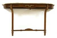 Lot 536 - A Louis XVI style walnut console table