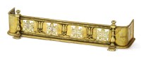 Lot 837 - A brass and pierced fire kerb