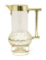 Lot 20 - A Victorian silver-mounted cut-glass claret jug
