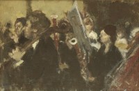 Lot 10 - Bernard Dunstan RA (1920-2017)
'THE CONCERT - CELLOS AND BASSOONS'
Signed with initials l.l.