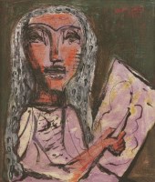 Lot 142 - Cecil Collins (1908-1989)
'AN ARTIST DRAWING'
Signed and dated 1948 u.r.