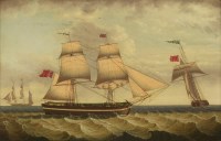 Lot 188 - J... Bousfield (19th century)
AN ENGLISH CUTTER
Signed and dated 'July 14 1848' l.r.