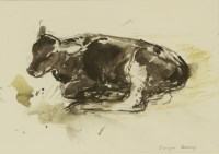Lot 233 - Olwyn Bowey RA (b.1936)
RESTING COW
Signed l.r.